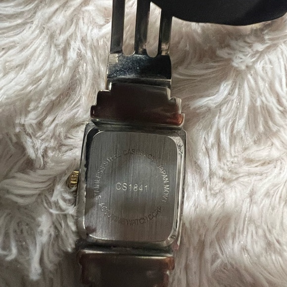 Silver and Gold Rectangular Watch - Picture 3 of 4